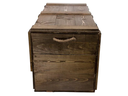 Holz Zollhaus Truhe Vintage Dunkelbraun, 85 x 42 cm