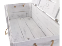 Holz Zollhaus Truhe Vintage Shabby Weiss, 85 x 42 cm