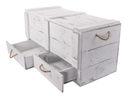 Holz Zollhaus Truhe Vintage Shabby Weiss, 85 x 42 cm