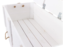 Holz Zollhaus Truhe Vintage Weiss, 85 x 42 cm