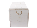 Holz Zollhaus Truhe Vintage Weiss, 85 x 42 cm