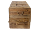 Holz Zollhaus Truhe Vintage geflammt, 85 x 42 cm