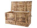 Holz Zollhaus Truhe Vintage geflammt, 85 x 42 cm