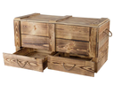 Holz Zollhaus Truhe Vintage geflammt, 85 x 42 cm