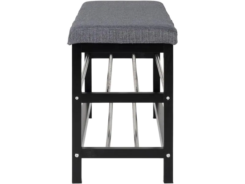 House Nordic Bank Padova 100 x 50 cm, Grau/Schwarz