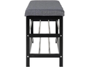 House Nordic Bank Padova 100 x 50 cm, Grau/Schwarz