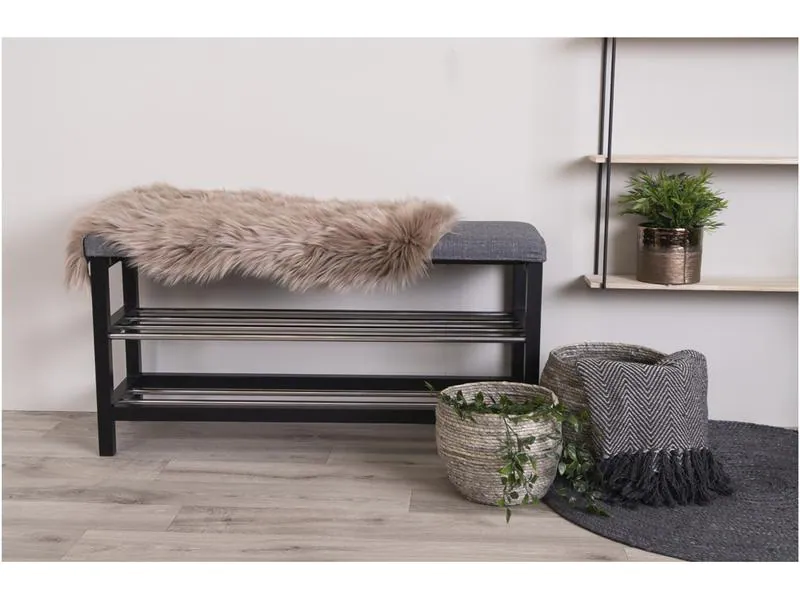 House Nordic Bank Padova 100 x 50 cm, Grau/Schwarz