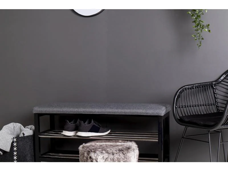 House Nordic Bank Padova 100 x 50 cm, Grau/Schwarz