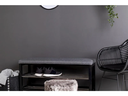 House Nordic Bank Padova 100 x 50 cm, Grau/Schwarz