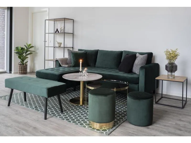 House Nordic Bank Skiby 100 x 44 cm, Grün/Schwarz