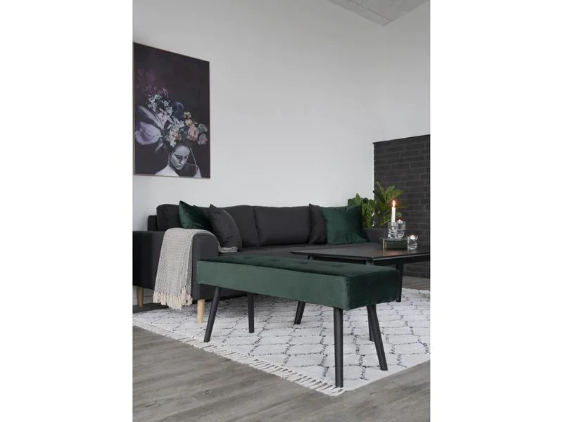 House Nordic Bank Skiby 100 x 44 cm, Grün/Schwarz