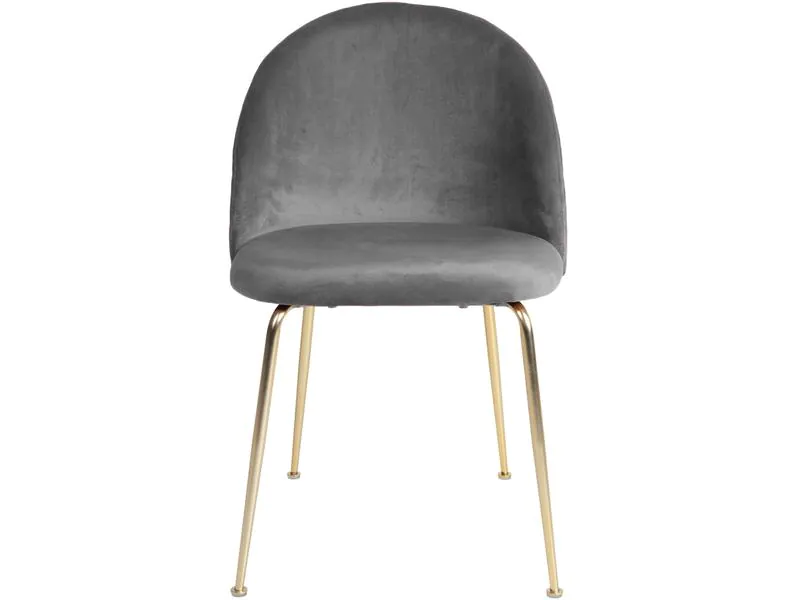 House Nordic Stuhl Geneve 2 Stück, 78 x 52 cm, Gold/Grau