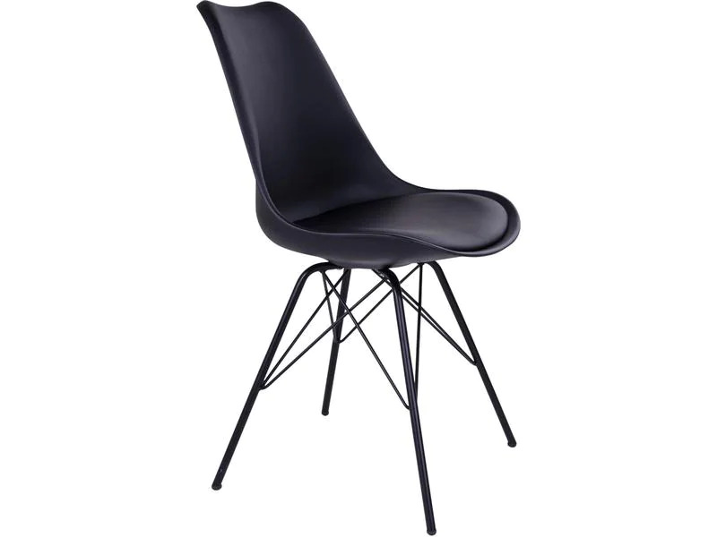 House Nordic Stuhl Oslo 2 Stück, 57 x 62 cm, Schwarz