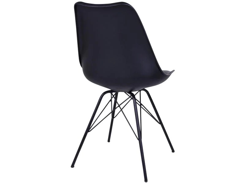 House Nordic Stuhl Oslo 2 Stück, 57 x 62 cm, Schwarz