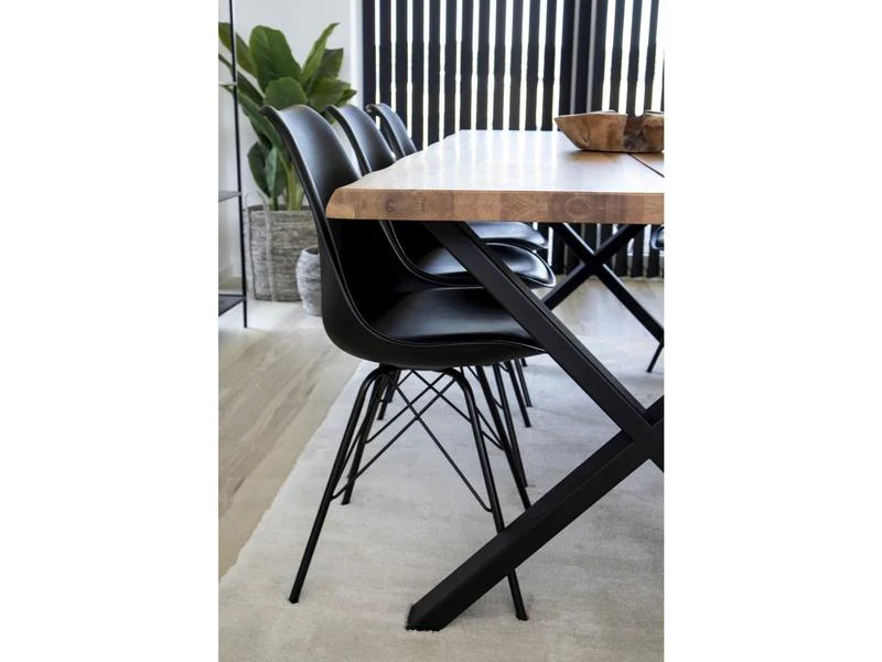 House Nordic Stuhl Oslo 2 Stück, 57 x 62 cm, Schwarz