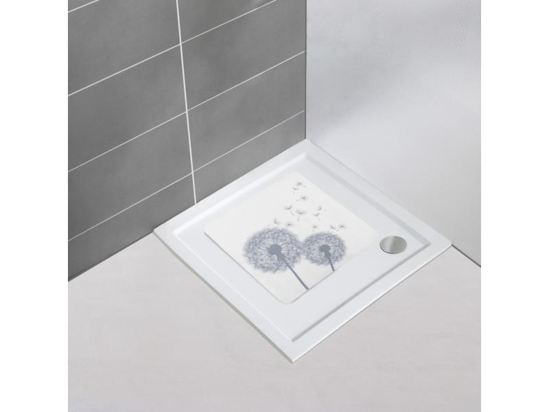 Wenko Duschwanneneinlage Astera 54 x 54 cm Weiss/Grau