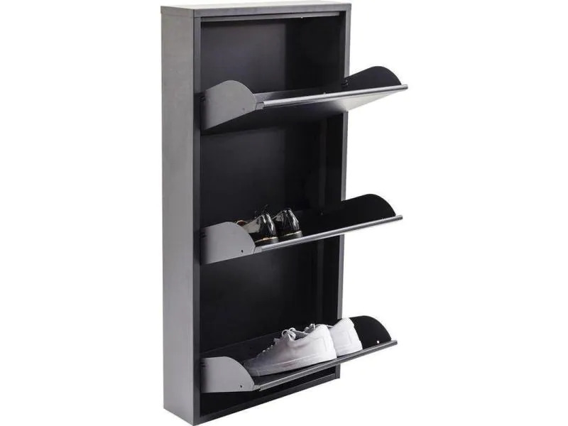Kare Schuhschrank  Caruso Stahl, Anthrazit