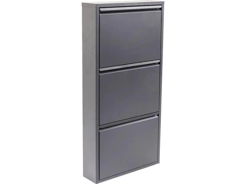 Kare Schuhschrank  Caruso Stahl, Anthrazit
