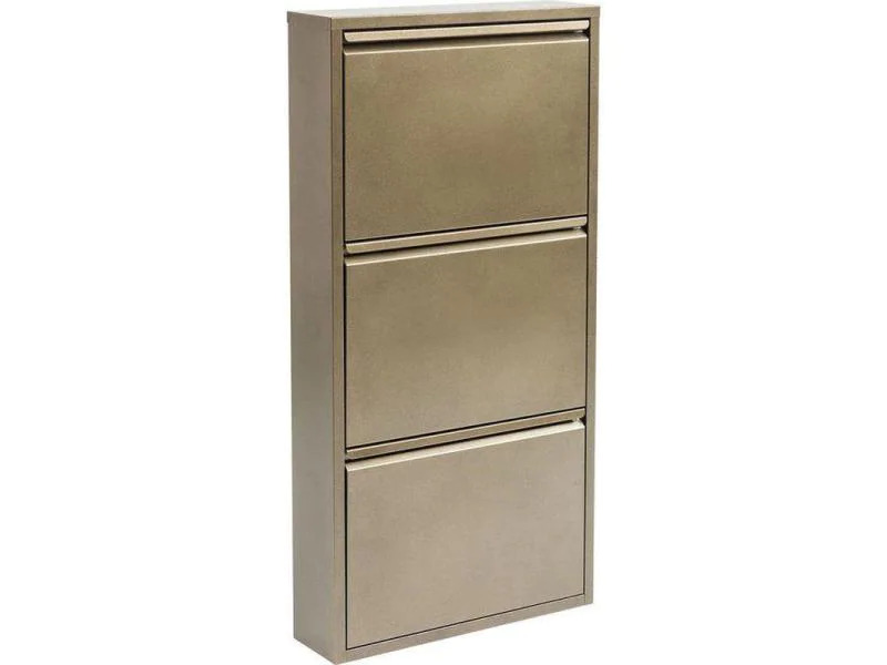 Kare Schuhschrank  Caruso Stahl, Bronze