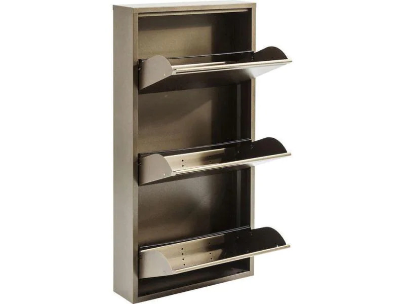 Kare Schuhschrank  Caruso Stahl, Bronze