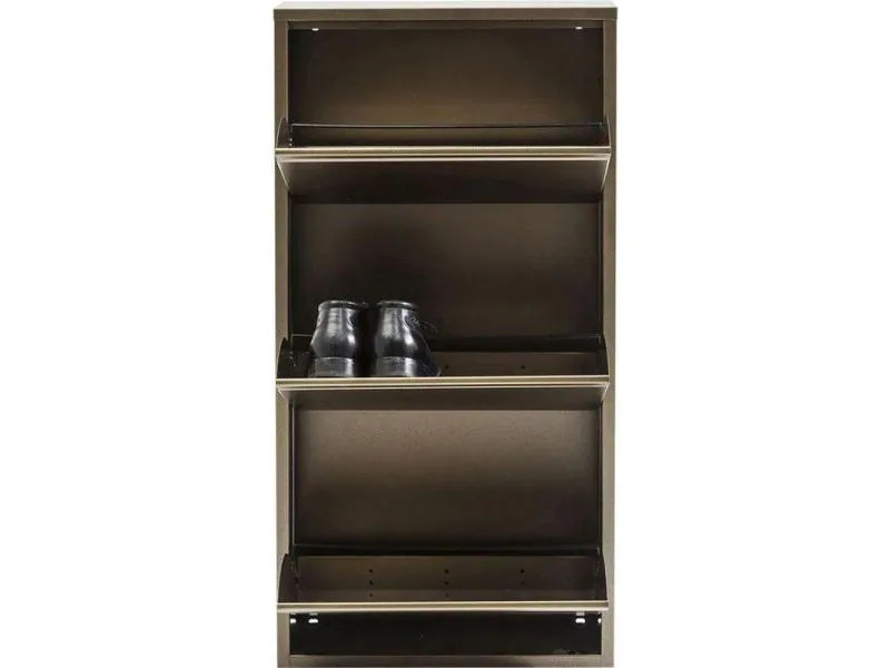 Kare Schuhschrank  Caruso Stahl, Bronze