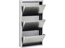 Kare Schuhschrank  Caruso Stahl, Silber