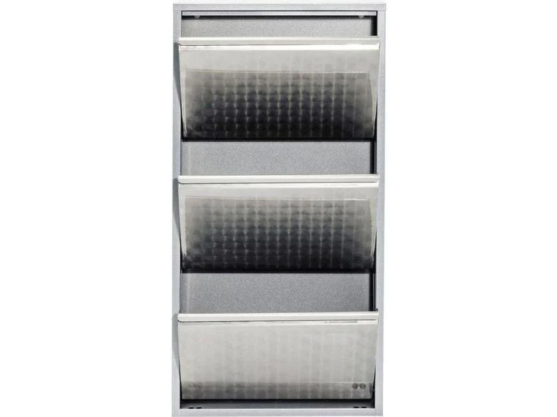 Kare Schuhschrank  Caruso Stahl, Silber