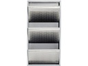 Kare Schuhschrank  Caruso Stahl, Silber