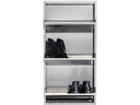 Kare Schuhschrank  Caruso Stahl, Silber