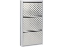 Kare Schuhschrank  Caruso Stahl, Silber