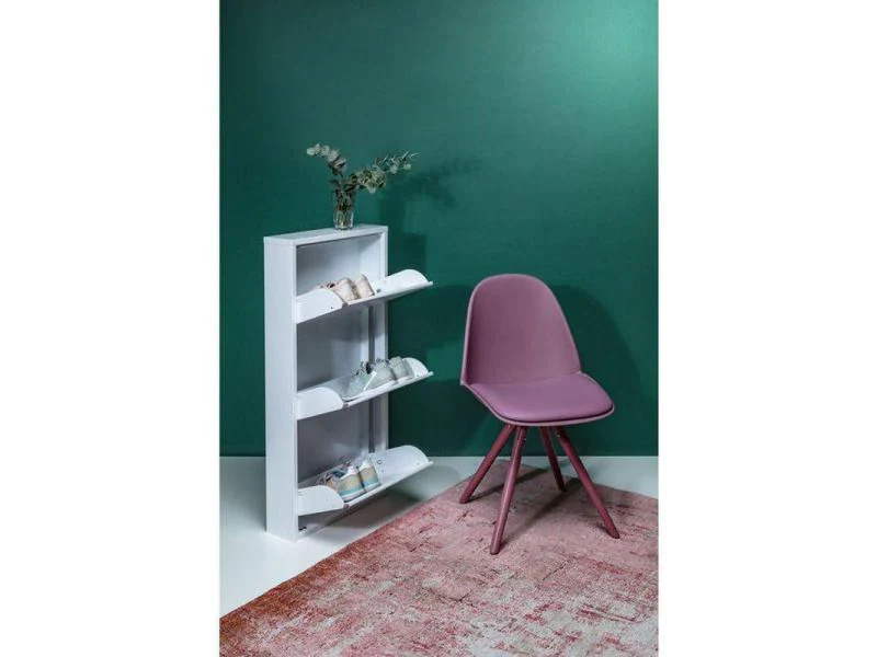 Kare Schuhschrank  Caruso Stahl, Weiss