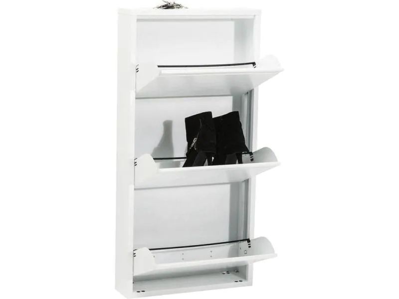 Kare Schuhschrank  Caruso Stahl, Weiss