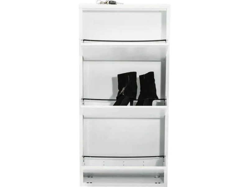 Kare Schuhschrank  Caruso Stahl, Weiss