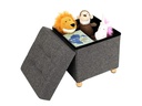 Songmics Hocker mit Aufbewahrung, 38 x 40 cm, Dunkelgrau