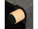 Songmics Hocker mit Aufbewahrung, 38 x 40 cm, Dunkelgrau