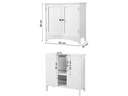 VASAGLE Badezimmerregal mit Doppeltür aus MDF, Weiss