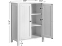 VASAGLE Badezimmerregal mit Doppeltür aus MDF, Weiss