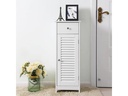 VASAGLE Badezimmerregal mit Tür aus MDF, Weiss