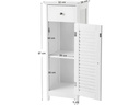 VASAGLE Badezimmerregal mit Tür aus MDF, Weiss