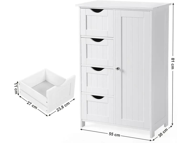 VASAGLE Regal Sideboard MDF, Weiss