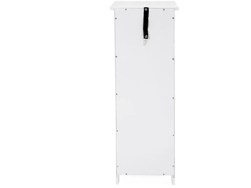 VASAGLE Regal mit 4 Schubladen aus MDF, Weiss