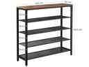 VASAGLE Schuhregal aus Holz und Metall 100 x 92.5 cm