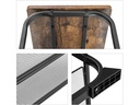 VASAGLE Schuhregal mit Holzbank aus Spanplatte/Stahl, Braun/Schwarz