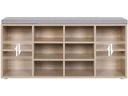 VASAGLE Schuhregal mit Polster, 104 x 48 cm, Nature