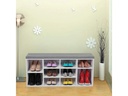 VASAGLE Schuhregal mit Polster, 104 x 48 cm, Weiss