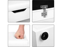 VASAGLE Schuhregal mit Polsterbank aus Spanplatte, Weiss matt
