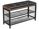 VASAGLE Schuhregal mit Sitzpolster 80 x 48 cm