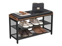 VASAGLE Schuhregal mit Sitzpolster 80 x 48 cm