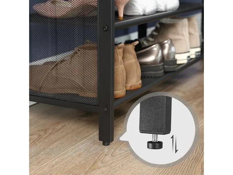 VASAGLE Schuhregal mit Sitzpolster 80 x 48 cm