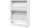 VASAGLE Schuhschrank  mit 2 Klappen aus Spanplatte, Weiss